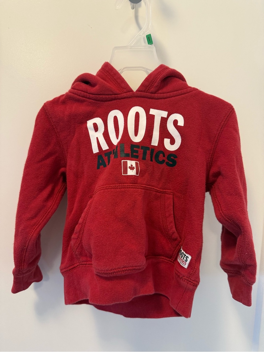 Roots Red Kids Hoodie with White Logo